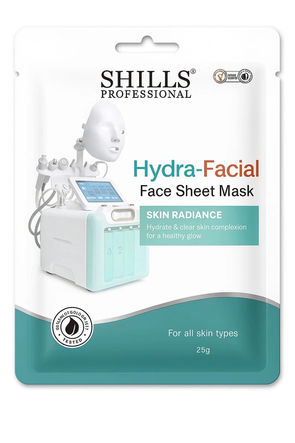 Shills Professional Face Sheet Mask Set with Hydra Facial | Purifying & Detoxifying Care | Deep Cleansing, Hydrating & Brightening | Suitable for All Skin Types