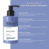 Shills Professional Hair Fall Control Shampoo 500ml | Keratin Enriched Anti Hair Fall Shampoo for Strong, Smooth, Healthy Hair | Reduces Breakage & Nourishes Scalp