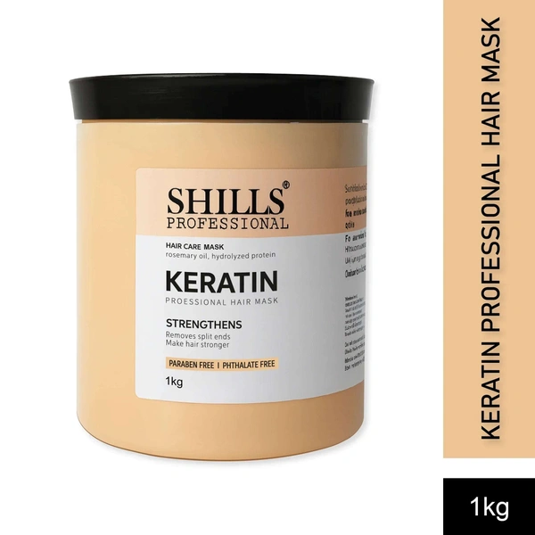 Shills Professional Keratin Hair Mask 500gm for Strengthens | Deep Conditioning for Frizz Control, Smooth & Silky Hair | Keratin Infused Hair Spa Treatment for Dry & Damaged Hair