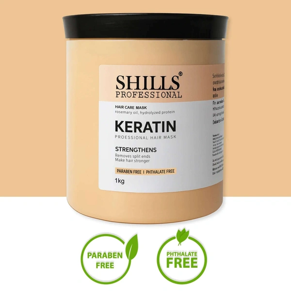 Shills Professional Keratin Hair Mask 500gm for Strengthens | Deep Conditioning for Frizz Control, Smooth & Silky Hair | Keratin Infused Hair Spa Treatment for Dry & Damaged Hair
