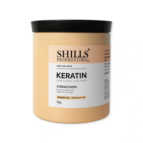 Shills Professional Keratin Hair Mask 500gm for Strengthens | Deep Conditioning for Frizz Control, Smooth & Silky Hair | Keratin Infused Hair Spa Treatment for Dry & Damaged Hair