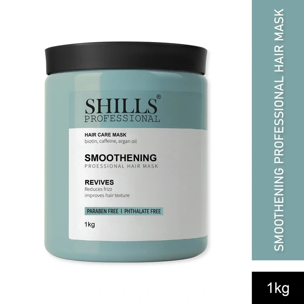 Shills Professional Smoothening Hair Mask 500gm | Deep Conditioning for Frizz Control, Smooth & Silky Hair | Keratin Infused Hair Spa Treatment for Dry & Damaged Hair
