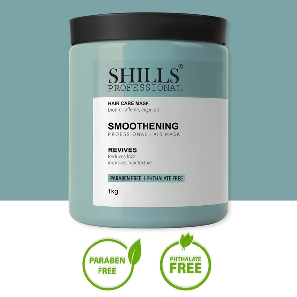 Shills Professional Smoothening Hair Mask 500gm | Deep Conditioning for Frizz Control, Smooth & Silky Hair | Keratin Infused Hair Spa Treatment for Dry & Damaged Hair