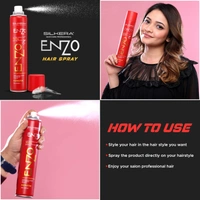 Silkera Professional Silkera Enzo Hair Spray 420ml Red | Keratin Enhanced Long-Lasting Hair Spray | No Greasy Residue | Suitable for All Hair Types | Salon & Home Use