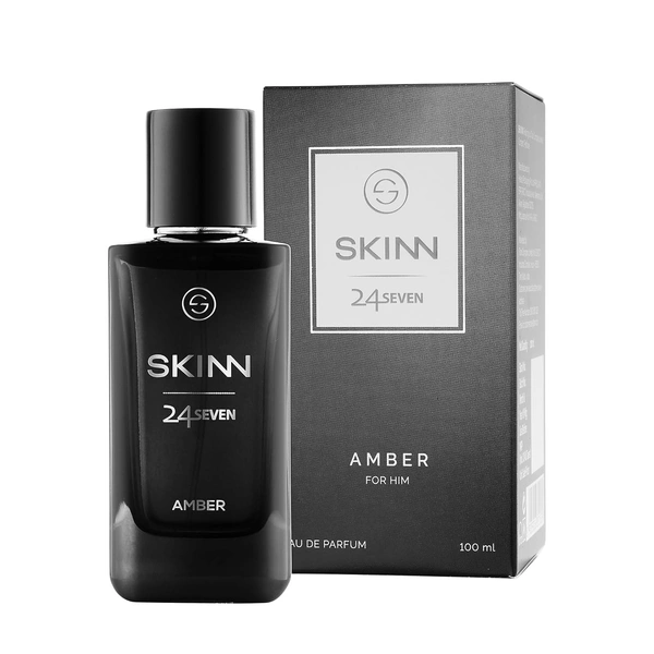 Skinn Titan Skinn 24Seven Amber Eau De Parfum for Men 100ml |  Long-Lasting | Warm & Woody Fragrance | Premium Perfume | Perfect for Everyday & Special Occasions