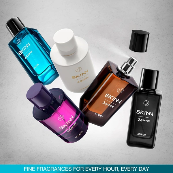 Skinn Titan Skinn 24Seven Aqua Eau De Parfum for Men 100ml |  Refreshing & Long-Lasting Scent | Aquatic & Citrus Notes | Perfect for Daily Wear | Premium Fragrance for Men