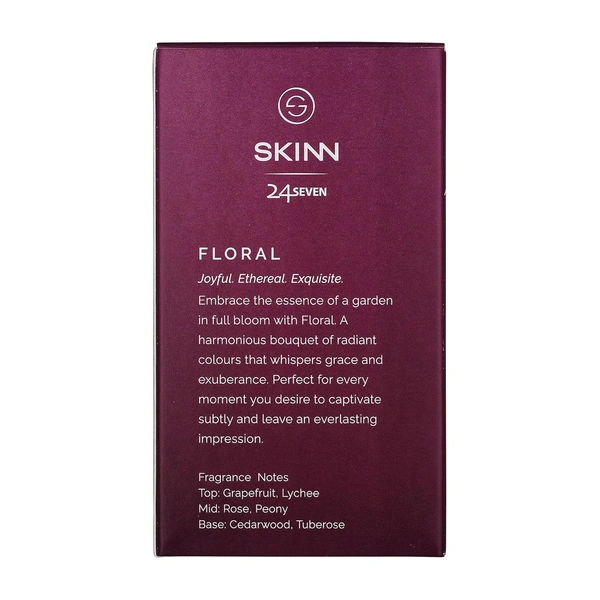 Skinn Titan Skinn 24Seven Floral  Eau De Parfum for Women 100ml | Elegant & Long-Lasting Fragrance | Rose, Peony & Tuberose Notes | Ideal for Daily Wear & Special Occasions