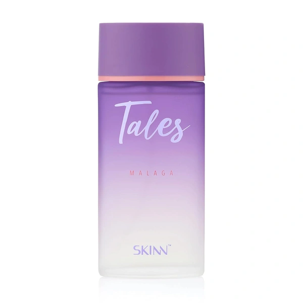 Skinn by Titan Skinn By Titan Tales Malaga Eau De Parfum for Women - 100ml | Sweet & Fruity Fragrance with Orange | Raspberry | Caramel | Patchouli | White Floral | Musk & Vanilla Notes| Long-lasting