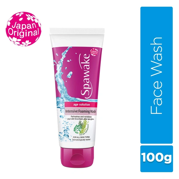 Spawake Anti-Aging Face Wash 100g | Age Solution Intensive Foaming Wash | Wrinkle-reducing cleanser | Youthful Skin | Elasticity-boosting | Skin rejuvenating | For All Skin Types