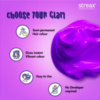 Streax Hold & Play Funky Colours - Crazy Violet | Vibrant Semi-Permanent Hair Color for Women