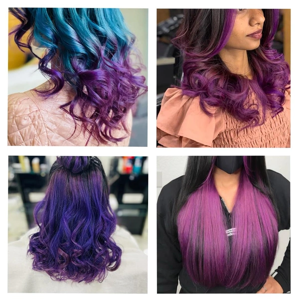 Streax Hold & Play Funky Colours - Crazy Violet | Vibrant Semi-Permanent Hair Color for Women