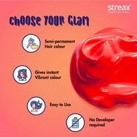 Streax Hold & Play Funky Colours - Flirty Red | Vibrant Semi-Permanent Hair Color for Women