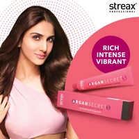 Streax Color Tube Argan Secrates   4.6 Reddish Brown, 60g | Ammonia-Free & Long-Lasting | Enriched with Argan & Walnut Oil for Vibrant Hair Color |  Soft & Smooth Hair | Full Grey Coverage
