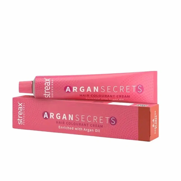 Streax Color Tube Argan Secrates   6.22 Dark Blonde Intense Iridescent, 60g | Ammonia-Free & Long-Lasting | Enriched with Argan & Walnut Oil for Vibrant Hair Color |  Soft & Smooth Hair | Full Grey Coverage.