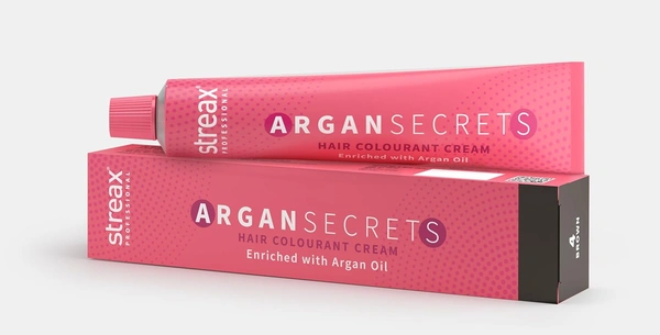 Streax Color Tube Argan Secrates 5.35 Light Golden Mahogany Brown 60g | Ammonia-Free & Long-Lasting | Enriched with Argan & Walnut Oil for Vibrant Hair Color |  Soft & Smooth Hair | Full Grey Coverage