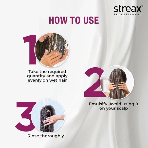 Streax Professional Canvoline Post Care Conditioner | Nourishing Conditioner for Chemically Treated Hair | Anti Frizzy & Hair Breakage | Sulphate & Paraben free | Smooth & Straight | 240g