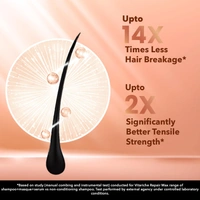 Streax Professional Vitariche Care Repair Max Shampoo 300ml | Enriched with Biotin & Antioxidants | Repairs Dry & Damaged Hair | Reduces Breakage & Restores Strength