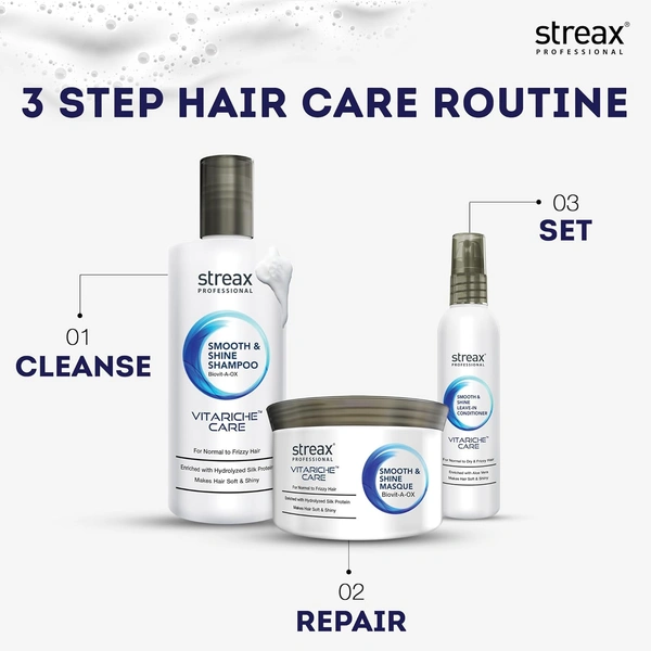 Streax Professional Vitariche Hair Care 500g | Smooth & Shine Masque | Fresh Fragrance |Dry Hair