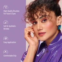 Swiss Beauty 5 Pcs Makeup Brush Set | Purple 01 | High Quality Synthetic Fibre
