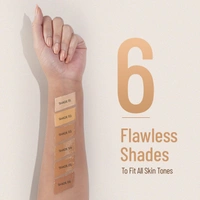 Swiss Beauty Airbrush Finish Full Coverage Foundation  Shell White, 30ml | Lightweight & Hydrating, Water-Resistant Formula | Hyaluronic Acid for a Flawless Matte Look