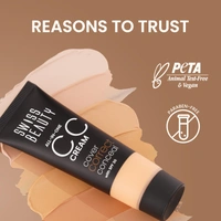 Swiss Beauty All-In-One Lightweight Soft Ivory CC Cream 25g with SPF 30 | Covers, Corrects & Conceals | Hydrating, Long-Lasting & Perfect for Daily Use