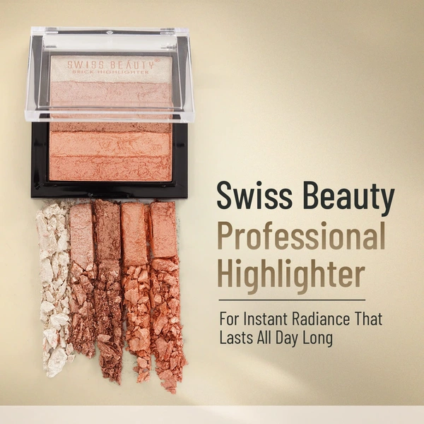 Swiss Beauty Brick Highlighter 7g | 04 | For Shimmery Effect