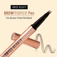 Swiss Beauty BROWmance Pen Light Brown 1ml | 4D Microblading Effect | Fills Sparse Brows | Waterproof & Smudge-Proof | 8-Hour Stay | Natural Hair-Like Strokes | Brow Definer Pen