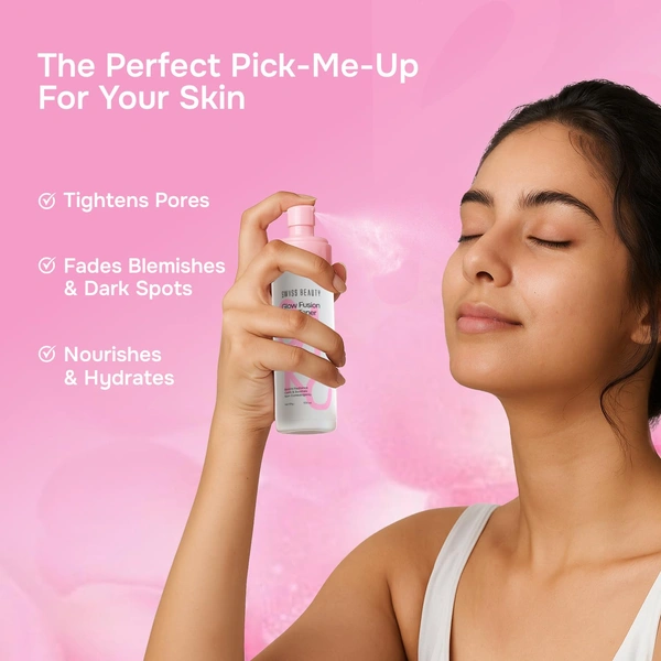 Swiss Beauty Care Glow Fusion Face Toner 100ml | Hydrating & Soothing Toner with 3% Niacinamide & Cucumber Extract | Tightens Pores, Refreshes Skin & Boosts Radiance | Alcohol-Free