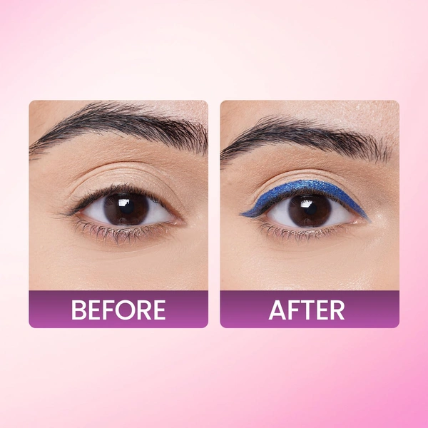 Swiss Beauty Magic Blue Pencil Eye Sparkle Sketch Eyeliner | Quick-Drying & Waterproof | Long-Lasting & Smudge-Proof | Intense Color & Precise Application