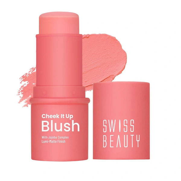 Swiss Beauty Cheek It Up Blush for Cheeks | With Jojoba Complex Lumi-Matte Finish | Natural Radiant Flush | Long-Lasting Color | Lightweight | Easily Blendable | Shade- Showstopper, 8g