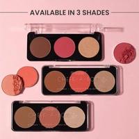 Swiss Beauty Cheek-A-Boo Face Palette 3-in-1 Blusher, Contour & Highlighter Shade 01 for a Sculpted Glow| Highly Pigmented, Blendable & Long-Lasting