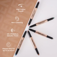 Swiss Beauty Chrome & Matte Twin Eyeshadow | Duo eyeshadow with matte and chrome finish | Non-creasing | Mix of matte & metallic finish | Vibrant stay for up to 24 hours | Pigmented & Long-Lasting | Shade- 04 ( Autumm Break )| 2g