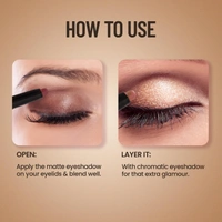 Swiss Beauty Chrome & Matte Twin Eyeshadow | Duo eyeshadow with matte and chrome finish | Non-creasing | Mix of matte & metallic finish | Vibrant stay for up to 24 hours | Pigmented & Long-Lasting | Shade- 04 ( Autumm Break )| 2g