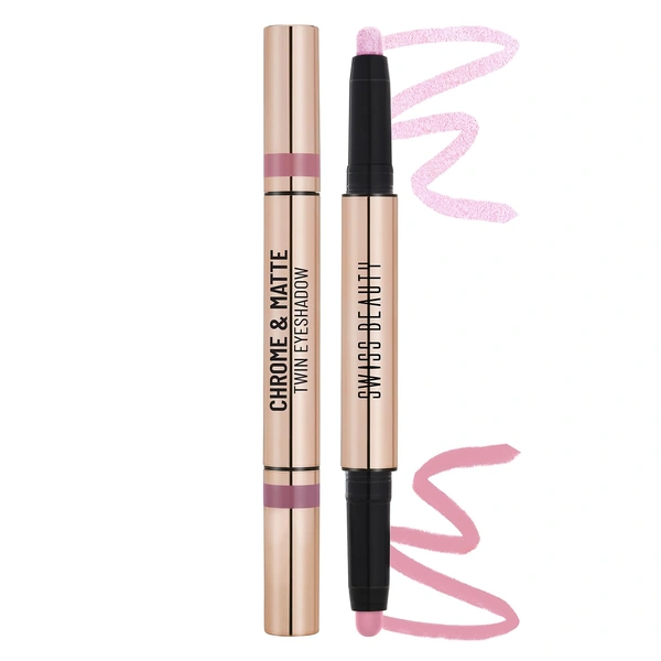 Swiss Beauty Chrome & Matte Twin Eyeshadow | Duo eyeshadow with matte and chrome finish | Non-creasing | Mix of matte & metallic finish | Vibrant stay for up to 24 hours | Pigmented & Long-Lasting | Shade- 04 ( Autumm Break )| 2g