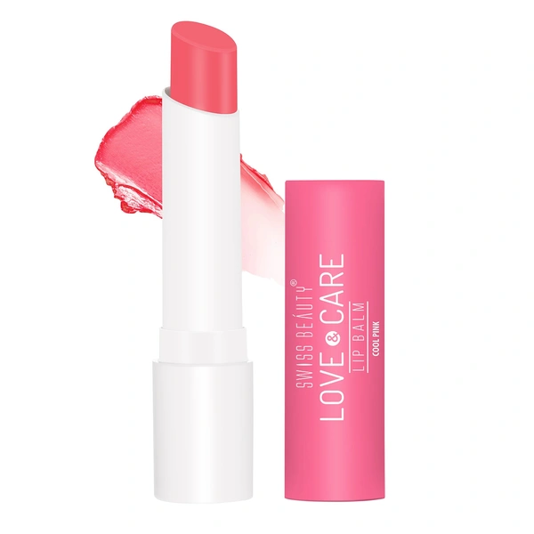 Swiss Beauty Cool-Pink Love & Care Lip Balm SPF 15 | Hydrating & Nourishing | Protects, Softens & Adds a Natural Tint | Enriched with Shea Butter & Vitamin E