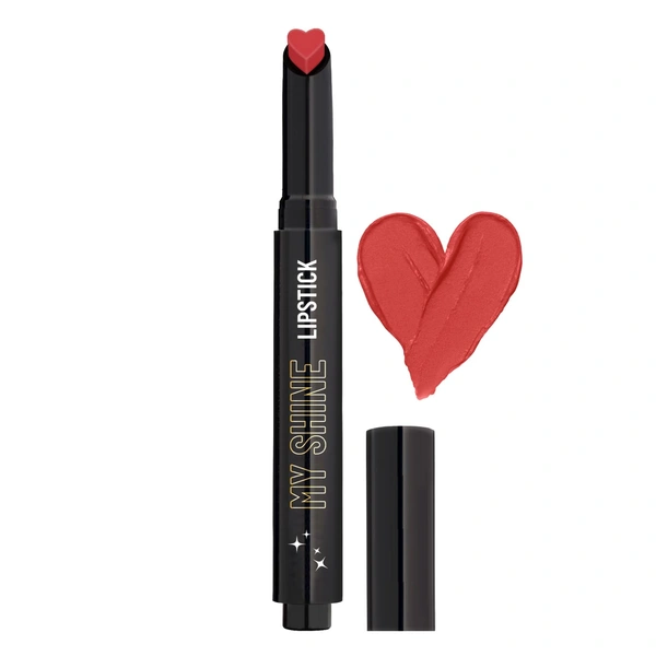 Swiss Beauty Coral Love Shade My Shine Creamy Lipstick Enriched with Vitamin E| Intense Shine &  Long-Lasting | Hydrating, Smooth & Glossy Finish
