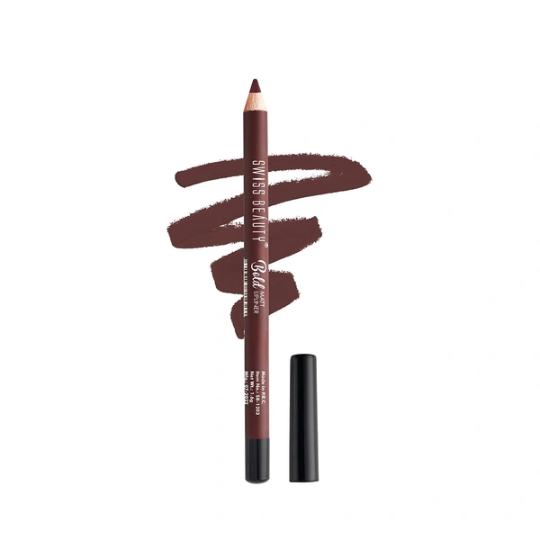 Swiss Beauty Dark Chocolate Shade Bold Matt Lip Liner | Fuller lip effect | Long-lasting & Creamy Formula | Lightweight | Easy to blend & Matte Finish