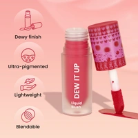 Swiss Beauty Dew It Up Liquid Blush 01-Peach Fuzz 4ml | Ultra-Pigmented & Lightweight | Infused with Vitamin E & C | Dewy, Natural Finish | Blendable & Long-Lasting