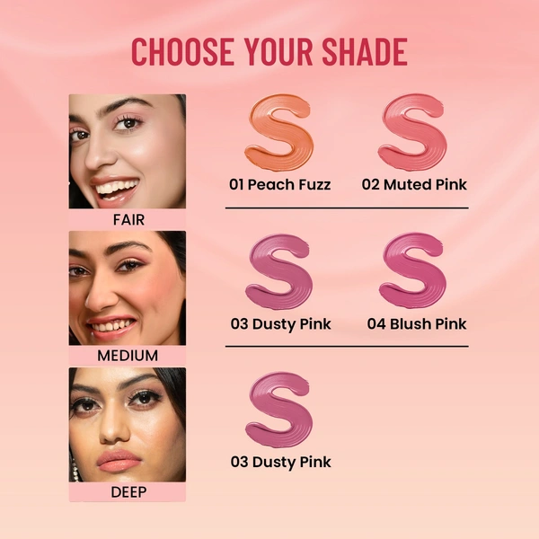 Swiss Beauty Dew It Up Liquid Blush 01-Peach Fuzz 4ml | Ultra-Pigmented & Lightweight | Infused with Vitamin E & C | Dewy, Natural Finish | Blendable & Long-Lasting