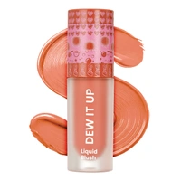 Swiss Beauty Dew It Up Liquid Blush 01-Peach Fuzz 4ml | Ultra-Pigmented & Lightweight | Infused with Vitamin E & C | Dewy, Natural Finish | Blendable & Long-Lasting