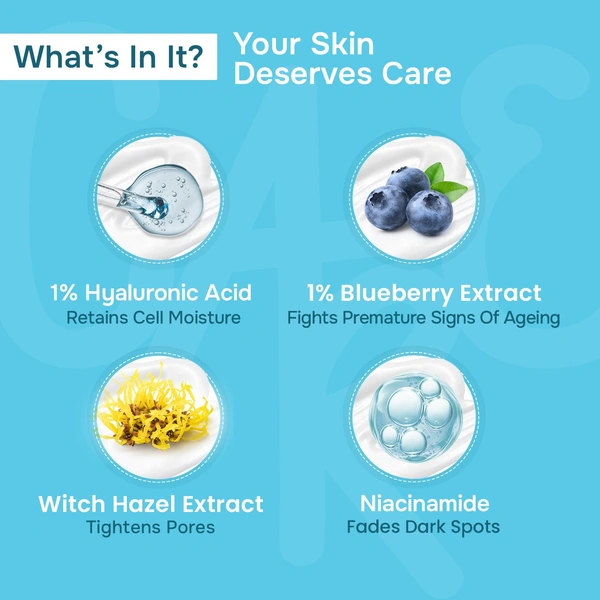 Swiss Beauty Dew Lock Daily Moisturiser 50gm| 1% Hyaluronic Acid & Blueberry Extract | Deeply Hydrates & Plumps Skin | Locks Moisture | Non-Comedogenic, Lightweight Formula