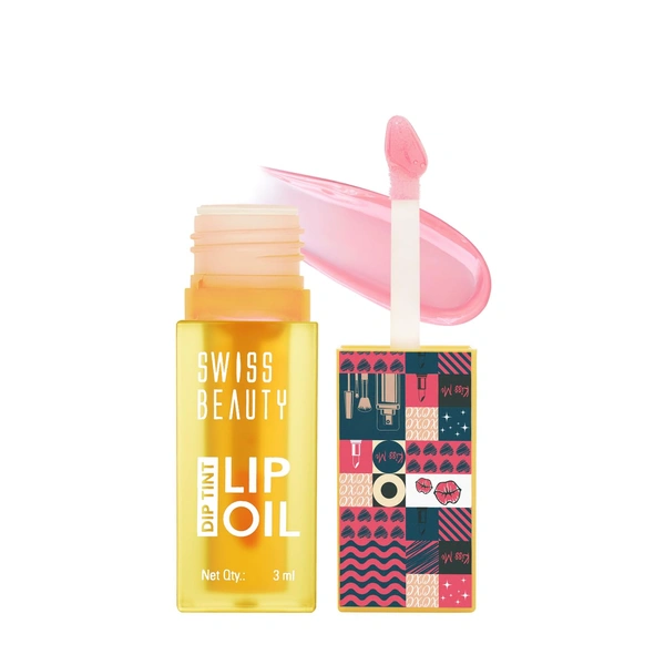Swiss Beauty Dip Tint Colour Lip Oil -  Kiwi | Infused with pH-based blend | Colour-Changing lip oil | Long-lasting hydration with Vitamin E | Glossy Finish | Repairs Chapped lips
