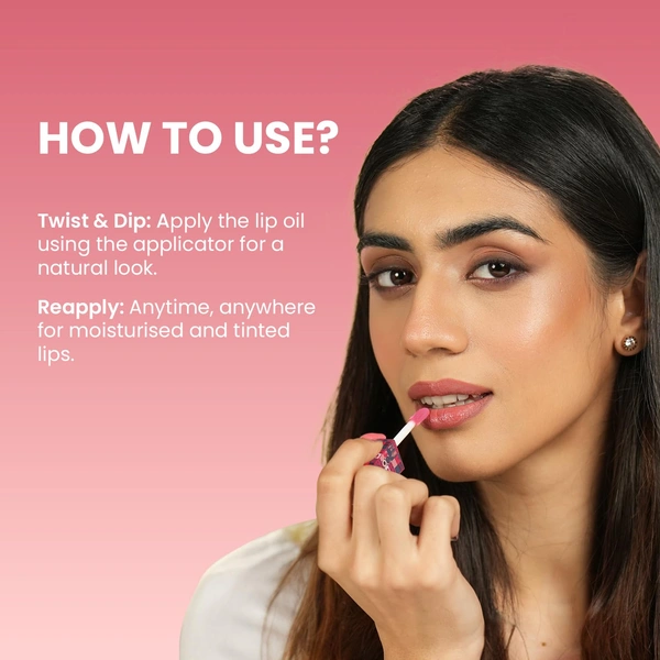 Swiss Beauty Dip Tint Colour Lip Oil -  Kiwi | Infused with pH-based blend | Colour-Changing lip oil | Long-lasting hydration with Vitamin E | Glossy Finish | Repairs Chapped lips
