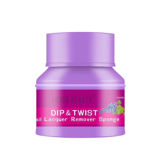 Swiss Beauty Dip & Twist Nail Polish Remover 30ml | Grape 04 | Chemicals Free