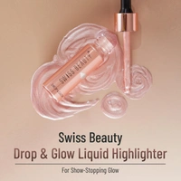 Swiss Beauty Drop & Glow Coppery Liquid Highlighter | Lightweight, Blendable & Long-Lasting | Multi-Use Illuminator for a Radiant, Dewy & Luminous Golden Glow