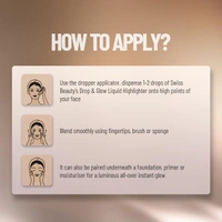 Swiss Beauty Drop & Glow Coppery Liquid Highlighter | Lightweight, Blendable & Long-Lasting | Multi-Use Illuminator for a Radiant, Dewy & Luminous Golden Glow