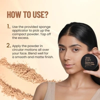 Swiss Beauty Everyday Matte Compact Powder Honey 9g | Enriched with Coverage & SPF 10 | Oil-Control, Lightweight & Long-Lasting | Smooth Finish for a Flawless, Shine-Free Look