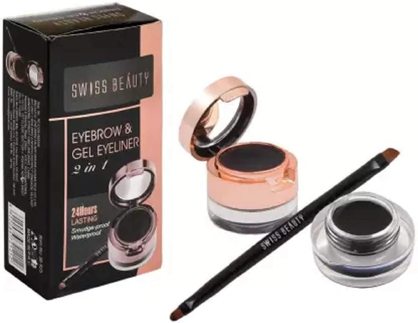Swiss Beauty Eyebrow & Gel Eyeliner 3g+4g | Easy Application