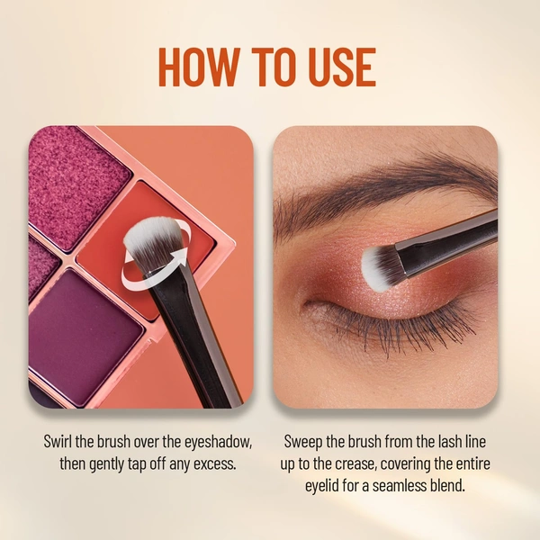 Swiss Beauty Eyeshadow Applicator Brush 1pc | Super Soft Synthetic Bristles