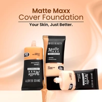 Swiss Beauty Foundation Matte Maxx Cover  06 Deep Warm, 30g| 24-Hour Wear |Hyaluronic Acid & Vitamin E | Oil-Control Formula |